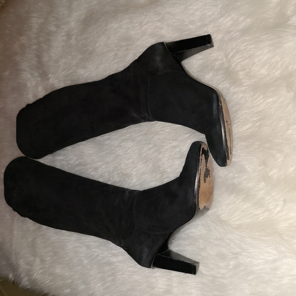 Coach S. 6.5 B Black Suede Knee High Boots